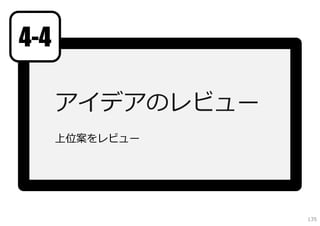 4-4

      アイデアのレビュー
      上位案をレビュー




                  135
 
