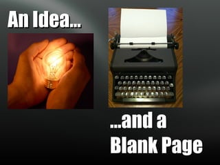 An Idea...

...and a
Blank Page

 