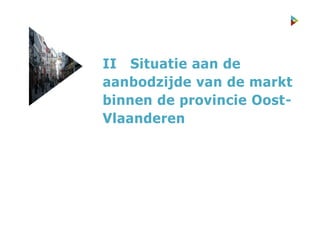 II Situatie aan de
aanbodzijde van de markt
binnen de provincie Oost-
Vlaanderen
 