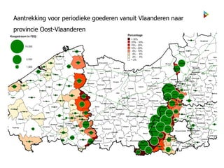 Aantrekking voor periodieke goederen vanuit Vlaanderen naar
provincie Oost-Vlaanderen
 