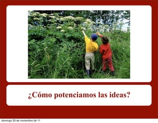 ¿Cómo potenciamos las ideas?


domingo 20 de noviembre de 11
 