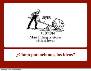 ¿Cómo potenciamos las ideas?


domingo 20 de noviembre de 11
 