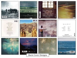Back Cover Designs
 
