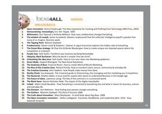 ANEXOS
              BIBLIOGRAFIA
1.    Open Innovation. Henry Chesbrough. The New Imperative for Creating and Profiting f...