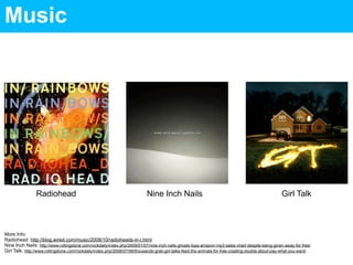 Music




                Radiohead                                                  Nine Inch Nails                      ...