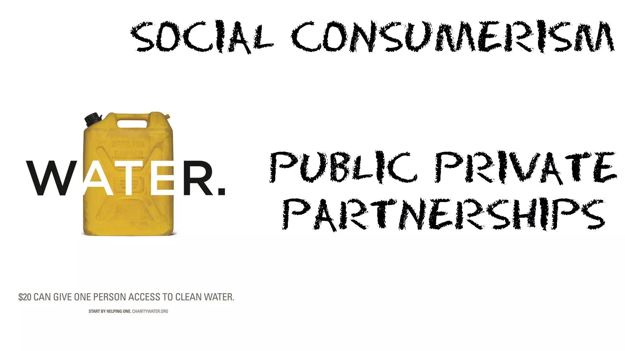 SOCIAL CONSUMERISM
PUBLIC PRIVATE
PARTNERSHIPS