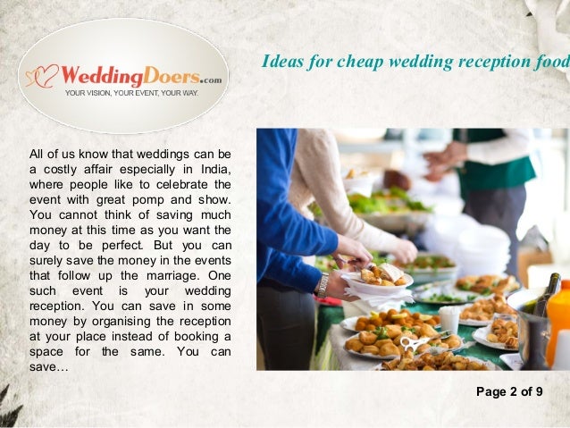 Ideas For Cheap Wedding Reception Food