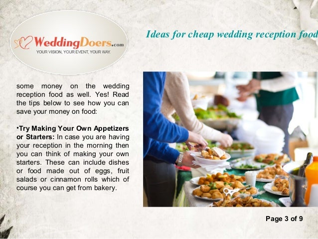 Ideas For Cheap Wedding Reception Food