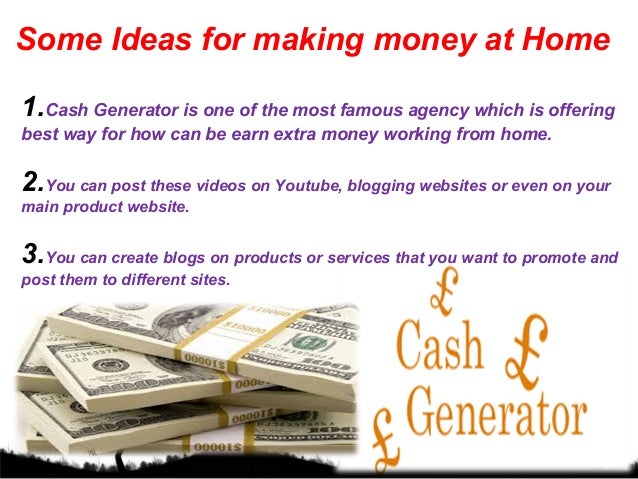  Ideas  for earn  extra  money  from home 
