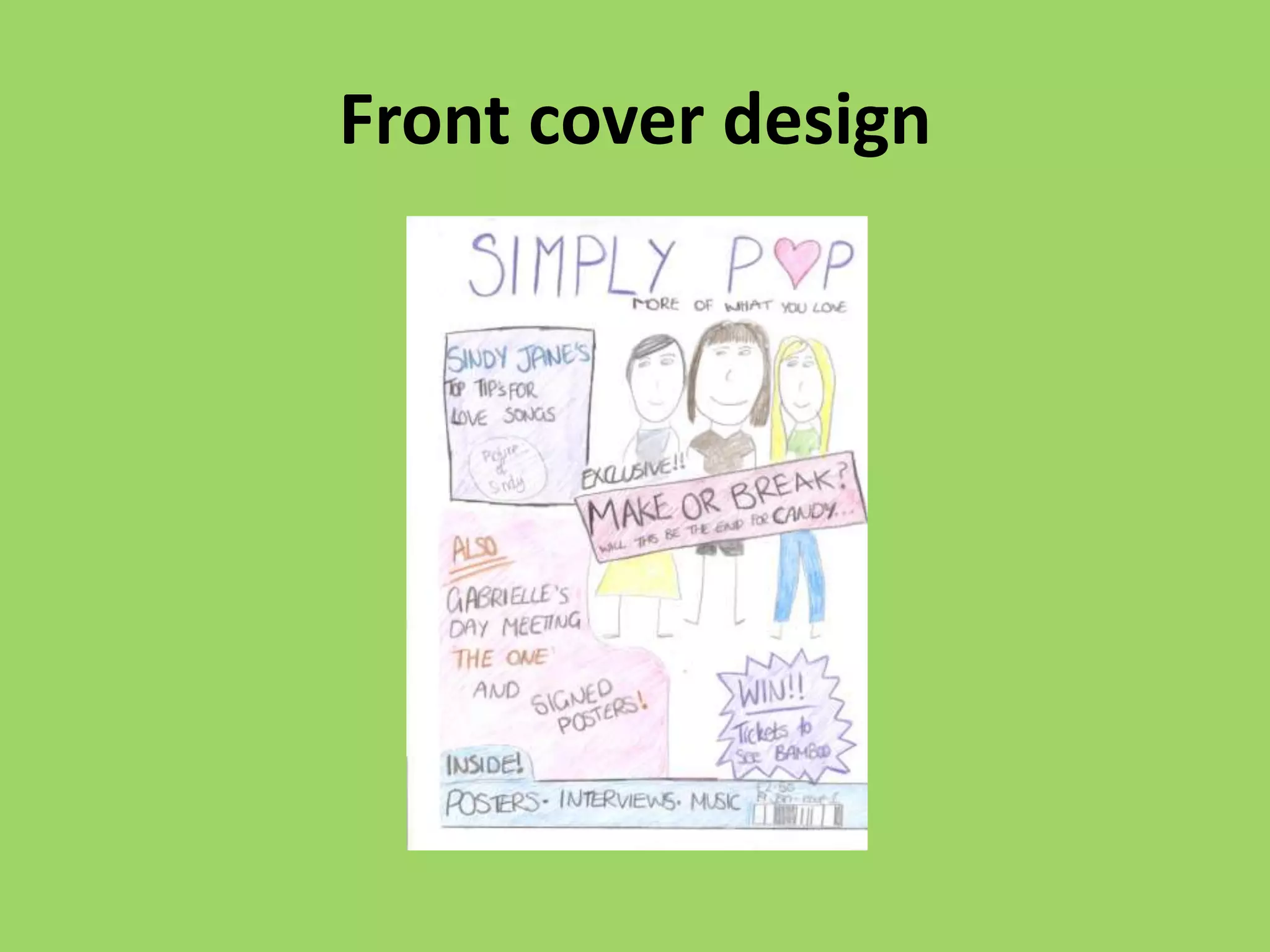 Front cover design
 