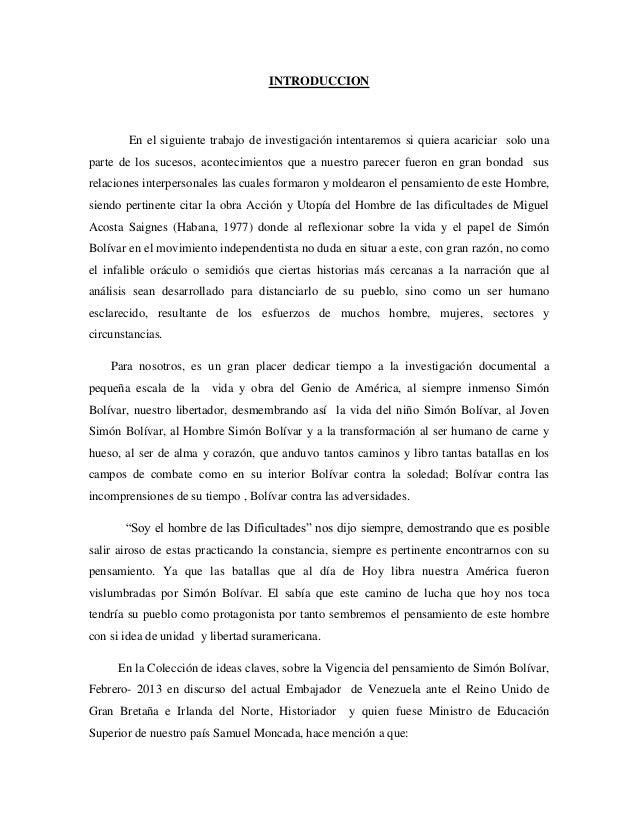 Ideas integracionistas de Bolivar