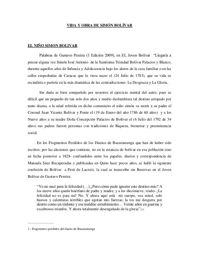 Ideas Integracionistas De Bolivar