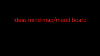 Ideas mind map/mood board
 