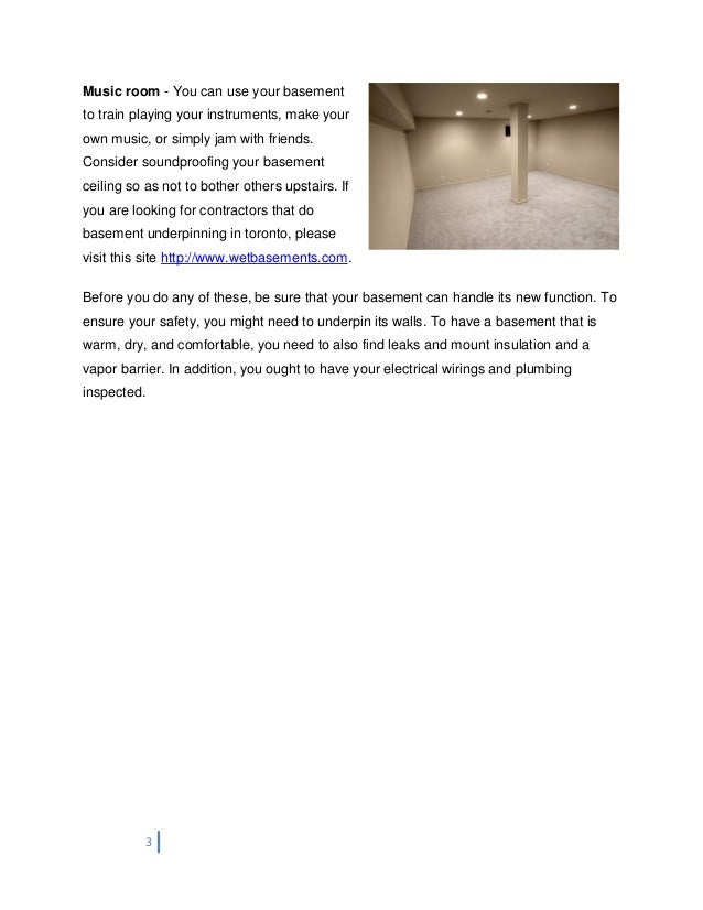 Ideas On How To Use Your Basement Room