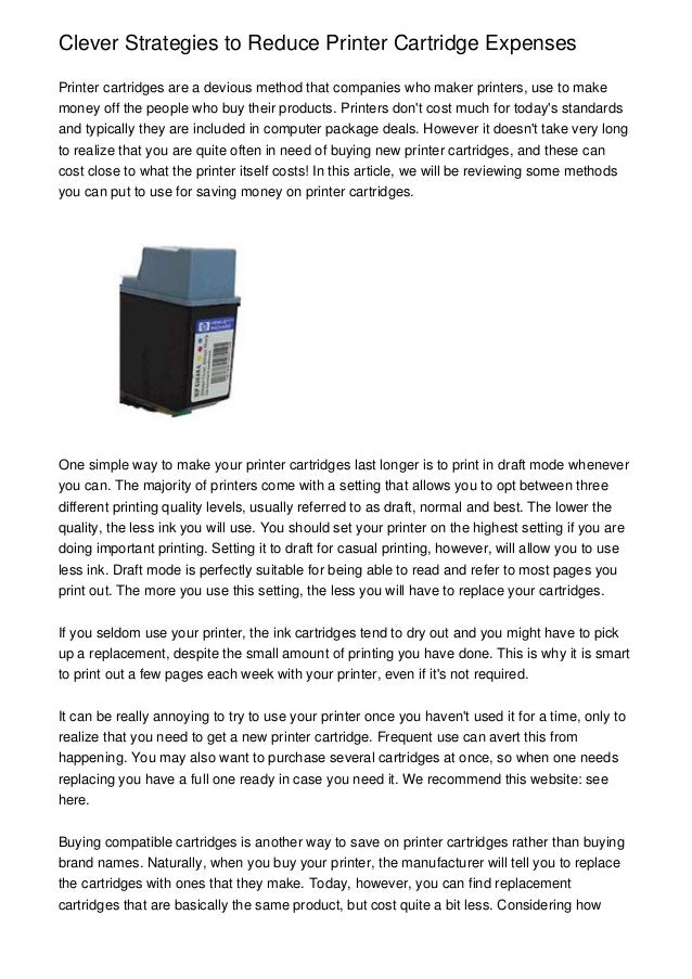 do ink cartridges dry out if not used