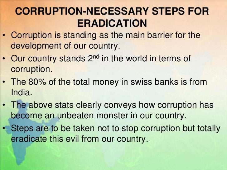 essay regarding options to eliminate file corruption around india essay with strategies to be able to eradicate crime in india