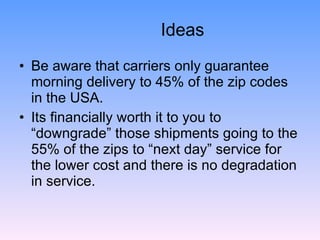 Ideas To Reduce Parcel Shipping Costs | PPT