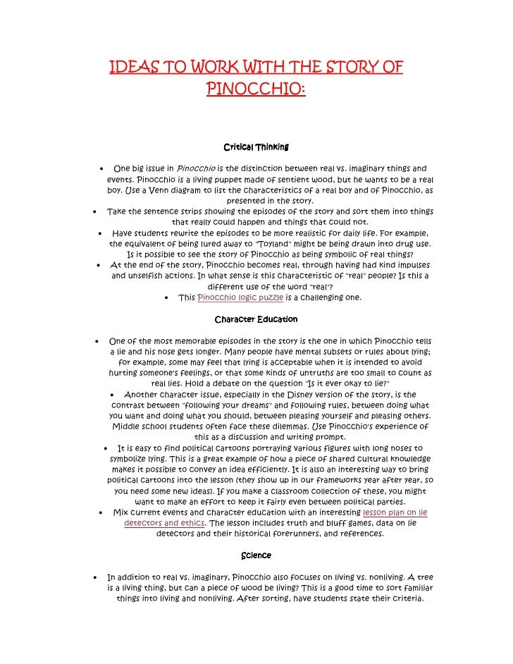 Short story site pinocchio