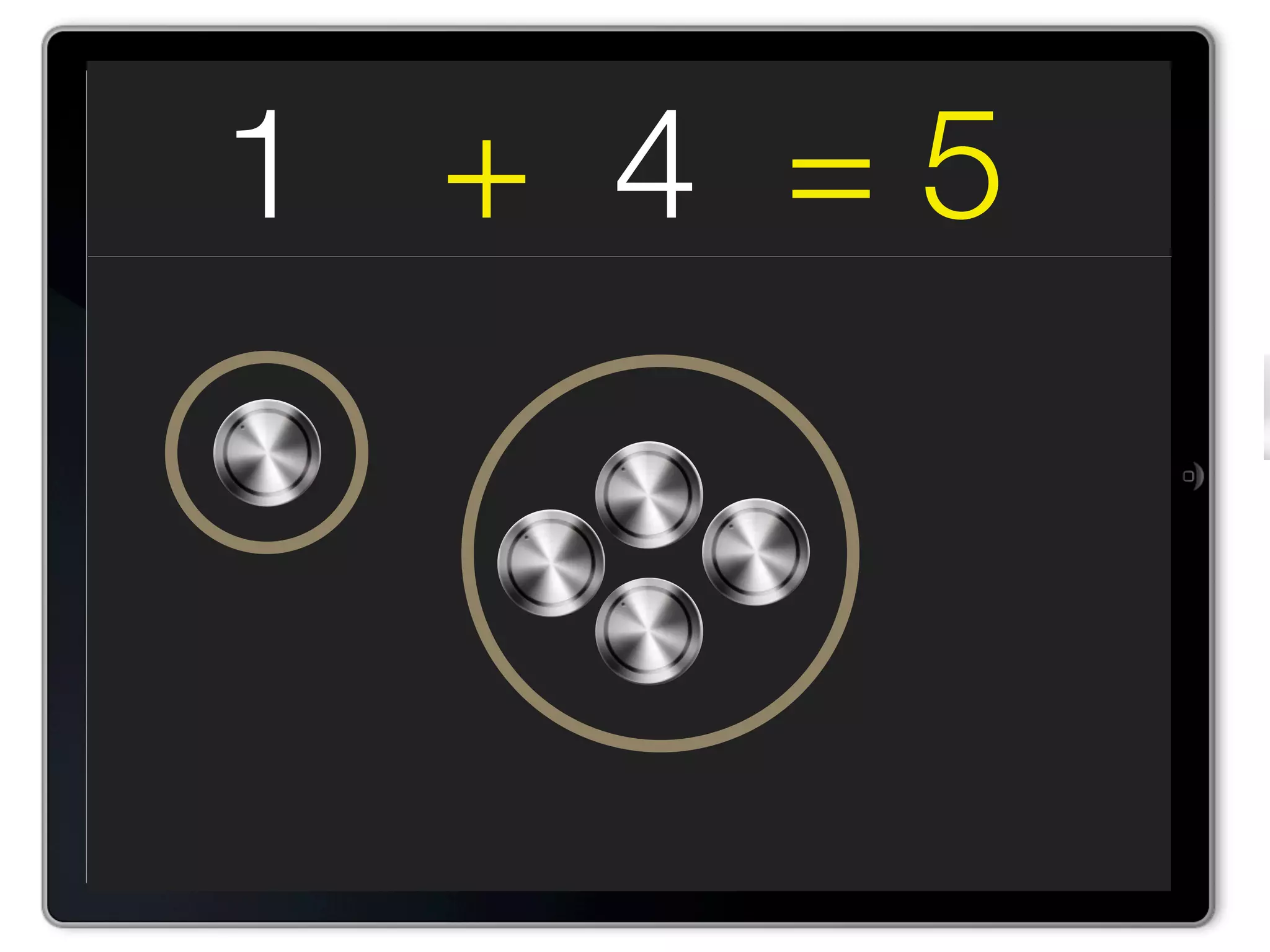 1 + 4 =5
 