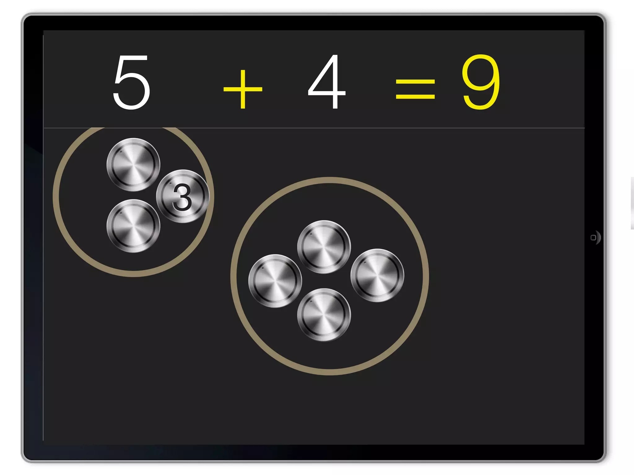 5 + 4 =9
 3
 