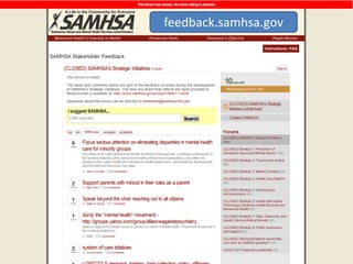 feedback.samhsa.gov
 