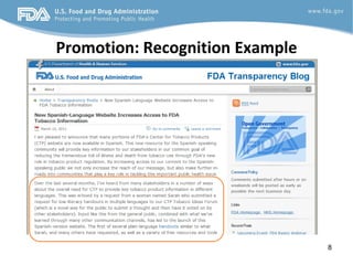 Promotion: Recognition Example




                                 8
 