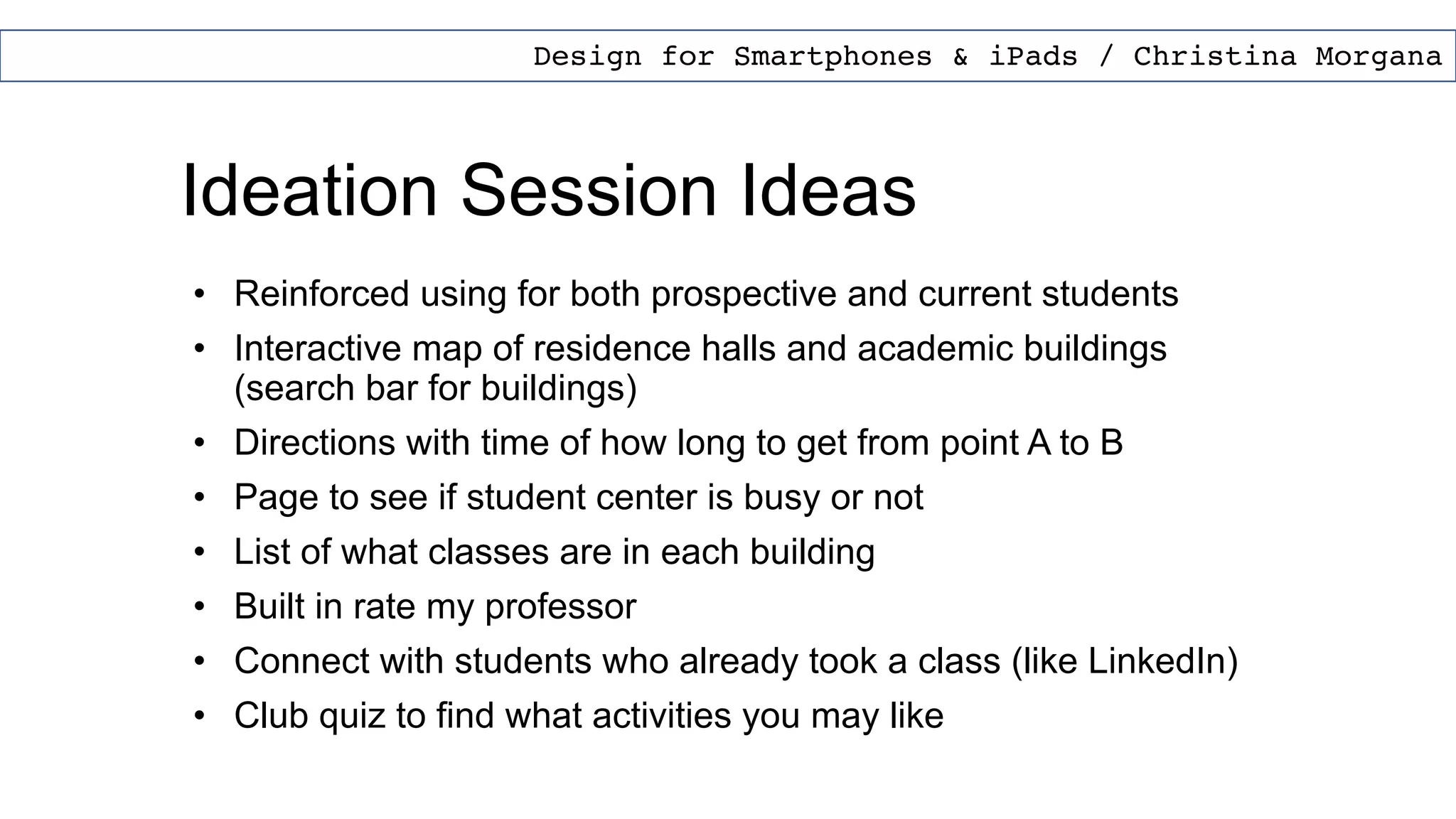 Ideation sess ideas | PDF
