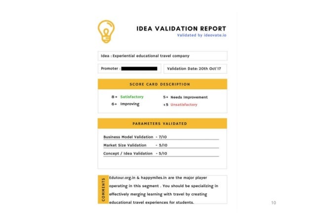 idea validation report trip planner for college and school students