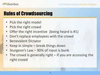 Rules of CrowdsourcingPick the right model