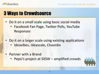 Offer the right incentive  (being heard is #1)