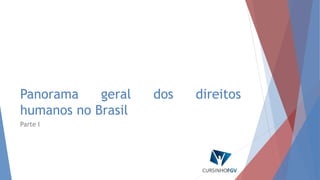 Panorama geral dos direitos
humanos no Brasil
Parte I
 