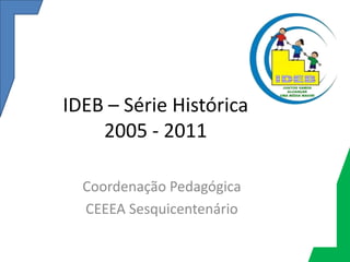 IDEB – Série Histórica
    2005 - 2011

  Coordenação Pedagógica
  CEEEA Sesquicentenário
 