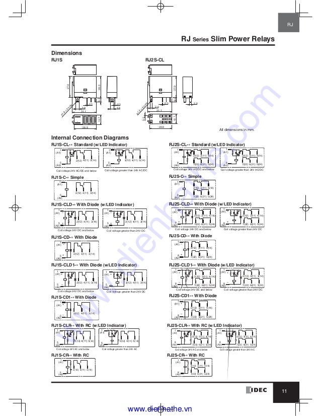 Idec catalog relays & sockets idec idec 8 pin relay wiring diagram 