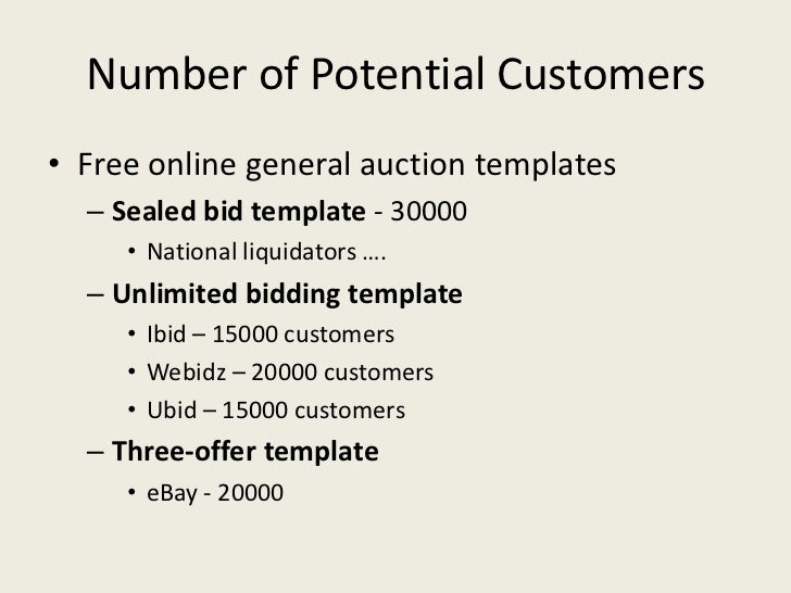 online auction templates