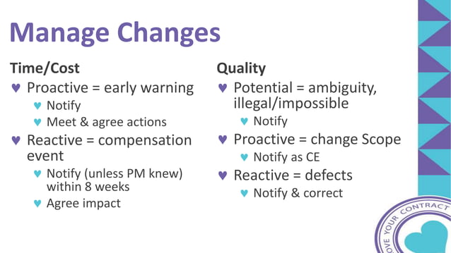 Managing Risks and Changes under NEC4 | PPTX