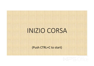 INIZIO CORSA
(Push CTRL+C to start)
 
