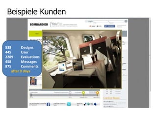 Beispiele Kundenkreativität - Starbucks28.262     ProductIdeas19.606  	Experience I.11.659	InvolmentI.