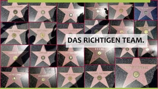 DAS	
  RICHTIGEN	
  TEAM.	
  
 