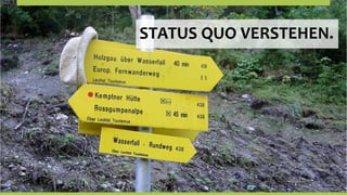 STATUS	
  QUO	
  VERSTEHEN.   	
  
 