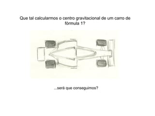 Que tal calcularmos o centro gravitacional de um carro de fórmula 1? ...será que conseguimos? 