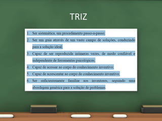 •TRIZ




                Teoria de Resolução
                   de Problemas
                     Inventivos



        G.Altshuler
 
