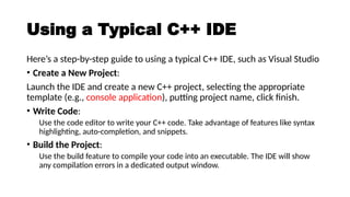 IDE IN C++.pptx what are the ides in programming | PPTX