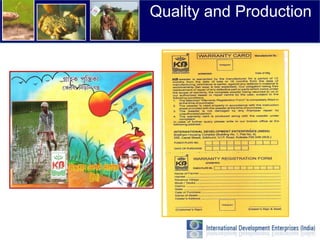 Quality and Production
 