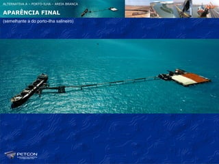 ALTERNATIVA A – PORTO-ILHA – AREIA BRANCA


APARÊNCIA FINAL
(semelhante a do porto-ilha salineiro)
 