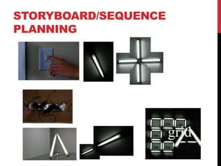 STORYBOARD/SEQUENCE
PLANNING
 