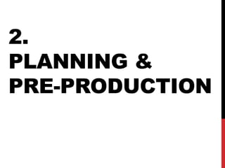2.
PLANNING &
PRE-PRODUCTION
 
