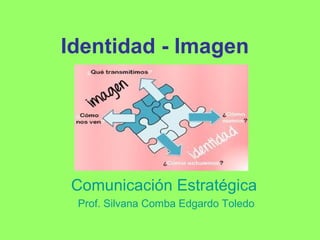 Identidad - Imagen

Comunicación Estratégica
Prof. Silvana Comba Edgardo Toledo

 