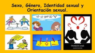 Sexo, Género, Identidad sexual y
Orientación sexual.
 