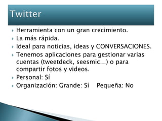 Es un concepto que debemos aplicar en todos los ámbitos en los que nos movamos: blog, twitter, facebook…<br />Se trata de ...