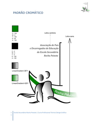 PADRÃO CROMÁTICO




1   Escola Secundária Rocha Peixoto | Curso Profissional Técnico Design Gráfico
6
 